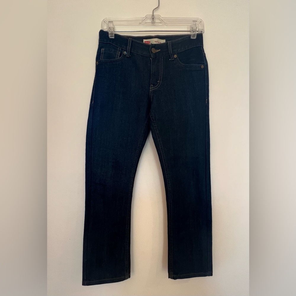 Levi's 511 kids 12 reg 26x26 dark blue wash Jeans Classic black tag EUC small